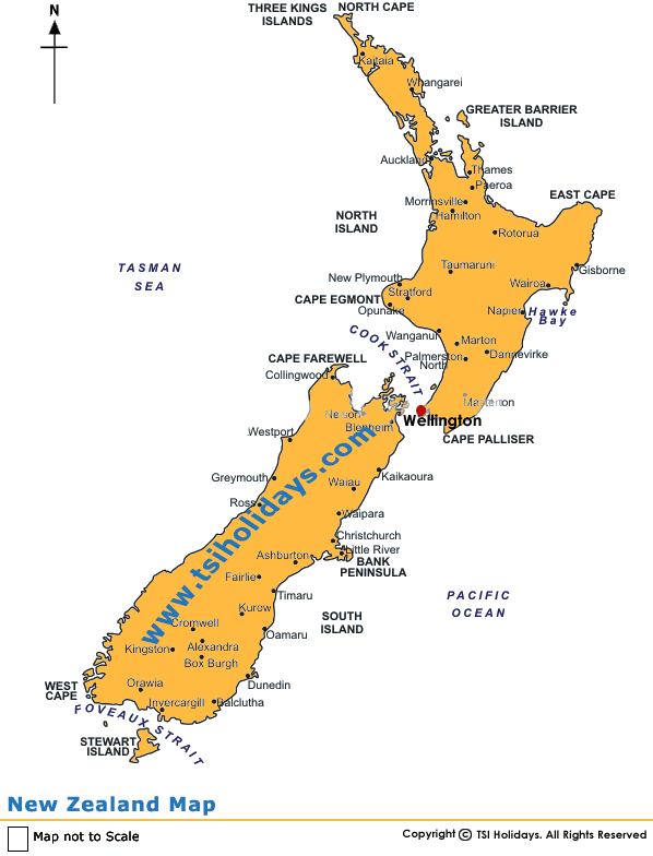 Map in New Zealand