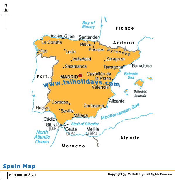 Map Of Spain Spain Cities Spain City Tours Tours Of Spain